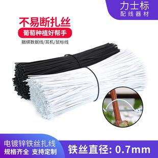 黑白色电镀锌铁丝扎线 线圆扁园林扎带绑丝葡萄藤枝扎丝吊牌绑枝