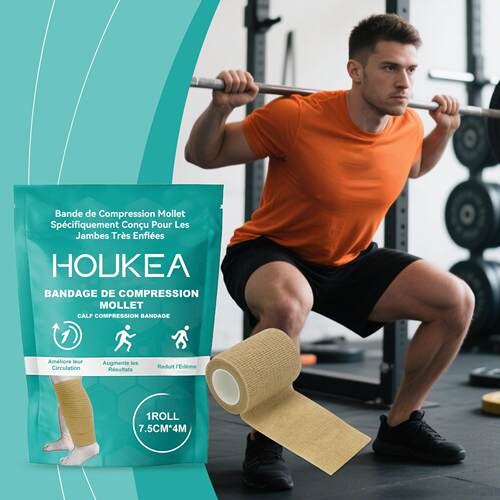 HOUKEA Calf Care Bandage - Gentle Daily Leg Care, Breathable