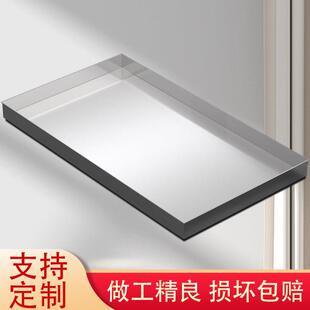 定做不锈钢托盘长方形烧烤盘家用手工沥水接油盘特大不锈钢接水盘