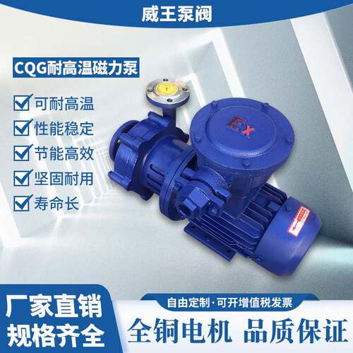 厂家出售不锈钢立式管道磁力泵无泄漏耐腐蚀化工泵CQG50-200L