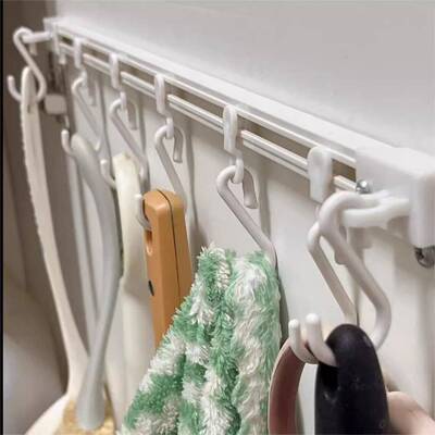 Sliding rail hook kitchen storage special door back adhesive
