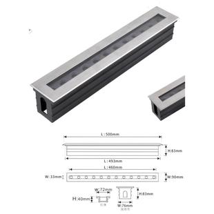 6W9W218W214W户外防水XECLED大功率长埋地条灯公园新款 条W形埋地
