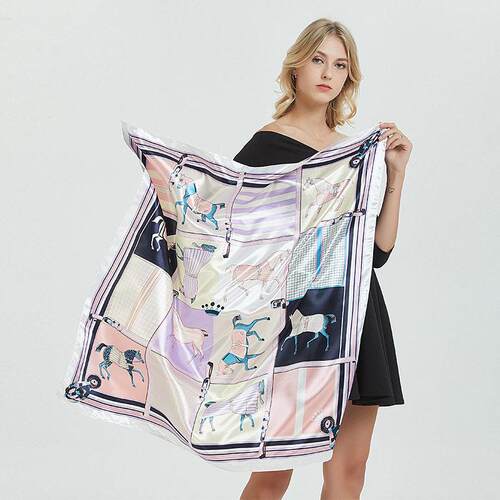 Satin square scarf 90cm silk scarf丝巾女士围巾 ladies