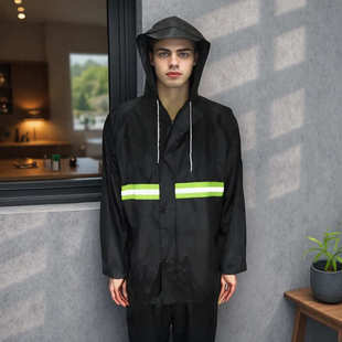 雨衣工厂成人工作服套装 裤 分体雨衣劳保男女雨批发外卖户外骑行款