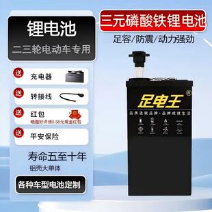 足电王磷酸铁三元 二三四轮电动车 锂大单体电池48v60v72v外卖专用