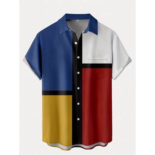 T 38119 Plaid Short Sleeve Shirt 格子短袖衬衫