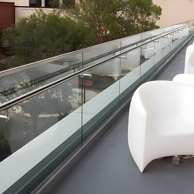 阳台钢化玻璃护栏极简自装楼梯扶手栏杆室内家用室外不锈钢护栏