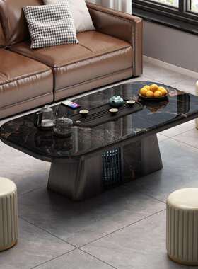 现代简约办公室泡茶沙一发客厅用家茶具套装体全jls7MH5J自动岩板