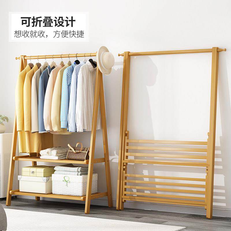 衣床边晚220731上放衣服神器折叠占不空间帽架卧室子落地挂衣架置