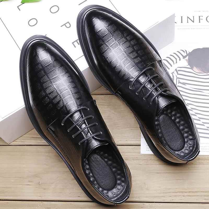正品新男士特大皮鞋8码46商务脚宽加肥正装真皮47春季休闲男鞋4结