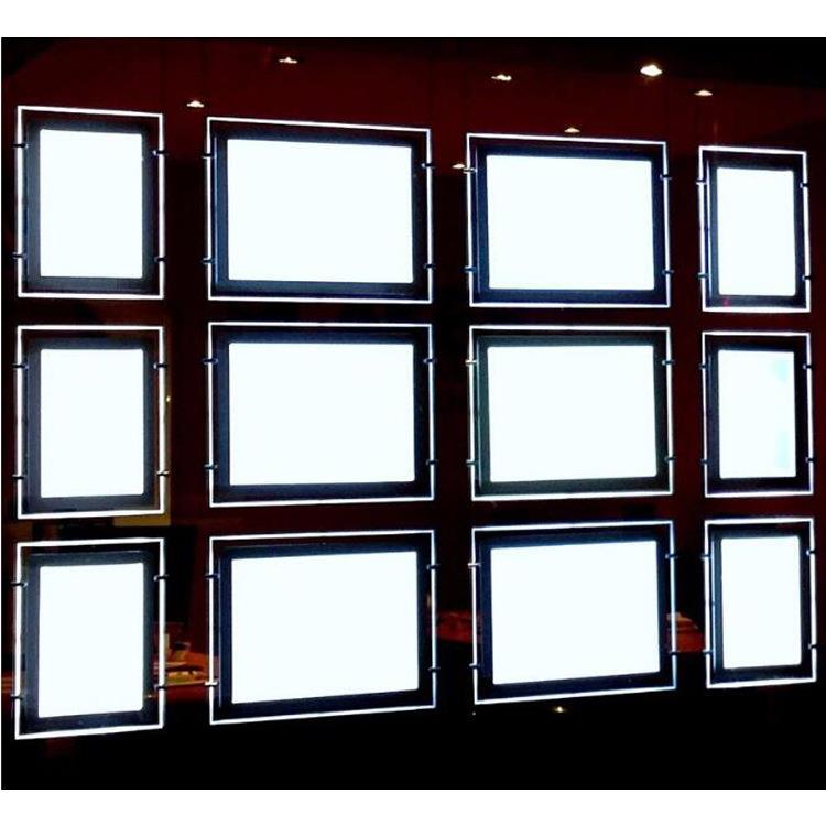 A4A3单双面磁吸亚克力灯箱房产中介信息牌橱窗吊挂led灯箱