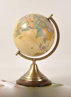 印度进口纯铜环球美国创意书房桌面装饰摆件家居道具陈设
