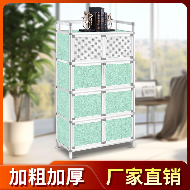 碗柜厨房柜简易组装多功能小橱柜铝合金架子现代简约放碗菜防蟑螂