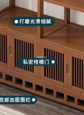 厂家卖14217新中式博古架茶甩柜子酒客厅摆放宝柜多阁紫砂壶展示柜