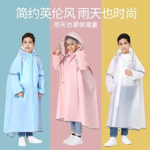 全身雨披 学生上学带书包位男童防雨女童中大童小学生雨衣专用长款