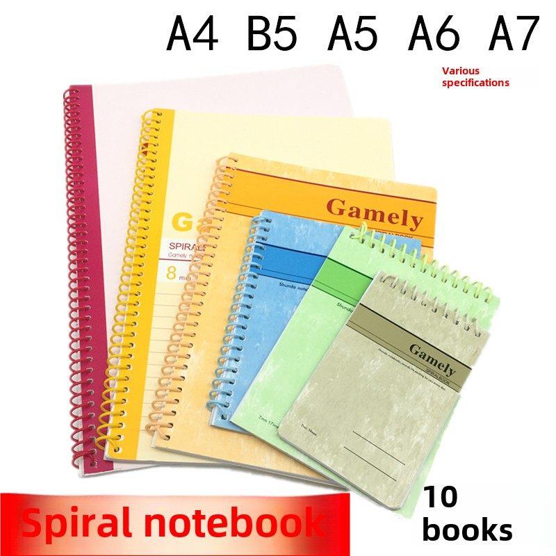 a4软抄记事本 A5办公线圈笔记本 螺旋B5学生写字活页作业本子A7A6