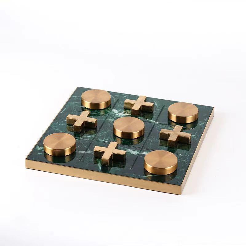 现代简约亚克力水晶XO棋盘摆件样板房酒店家居玄关客厅装饰摆件