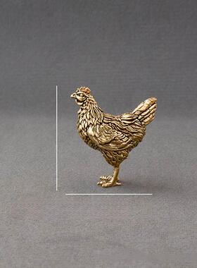 黄铜纯铜摆件桌面公鸡装饰摆件