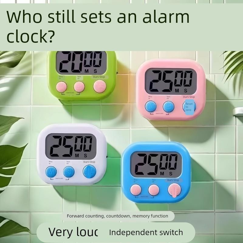 计时器厨房定时器实验室电子闹钟秒表大屏幕正倒计时器提醒器学生