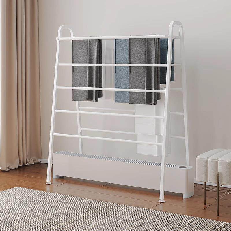 踢脚线取暖器专用烘衣架暖气晾衣架子落地折叠家用贴脚线烤晒凉架