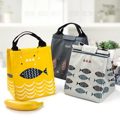 2518 Handbag Lunch Bag, Small Fish Insulated Bag, Portable I