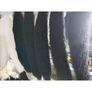 衣服毛领滩羊毛黑色条状星星款真滩羊毛毛领毛條围脖