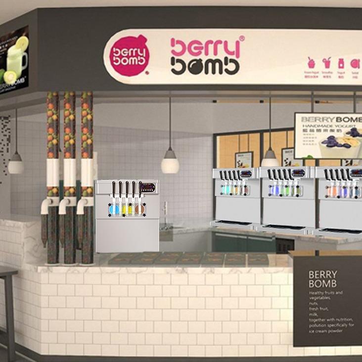 全自动激凌冰机 甜品店5色激凌机 台冰淇淋冰机器 式商用冰科菱淇