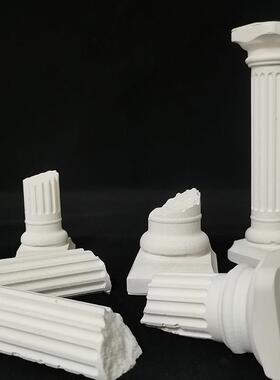 建筑废墟罗马柱水泥混凝土鱼缸造景创意装饰水泥布景欧式摆件