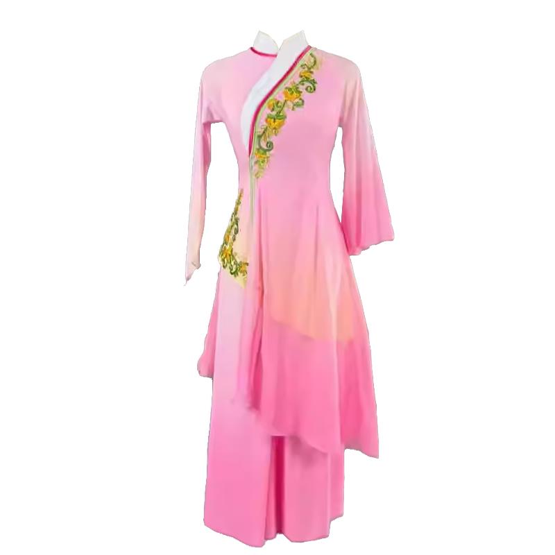 高档儿风童醉春风舞蹈演出女童艺考表中国女秧歌舞扇子舞服古典演