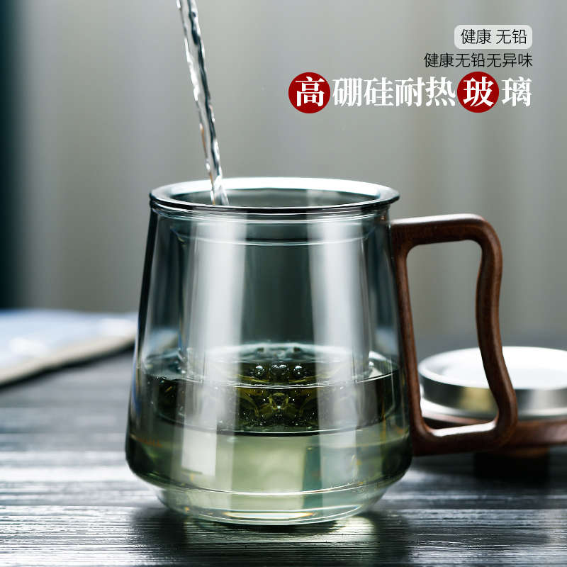 功夫茶具办公室男士玻璃泡茶水杯高硼硅玻璃壶耐高温泡茶壶批发