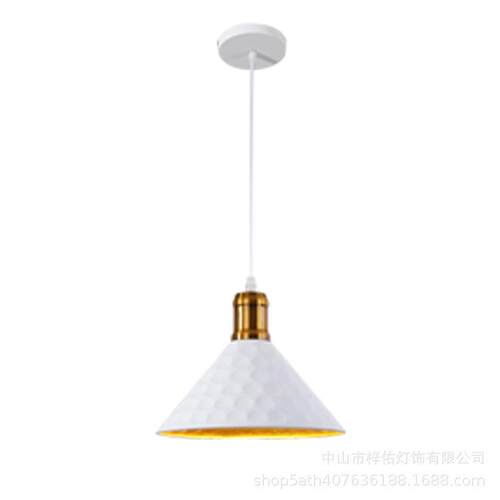 吊复古灯铁艺黑色现代灯简约餐厅灯吧台灯单头工业风酒店工程吊灯
