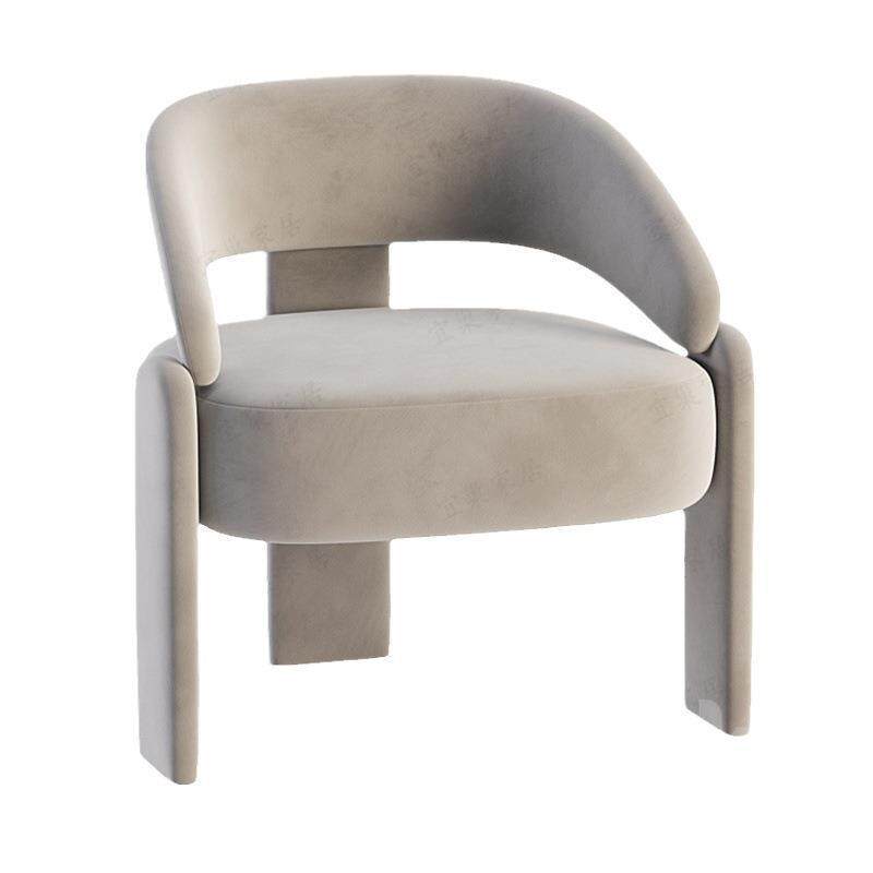 现代简约设计师网红创意扶手休闲餐椅洽谈椅子北欧轻奢单人沙发椅
