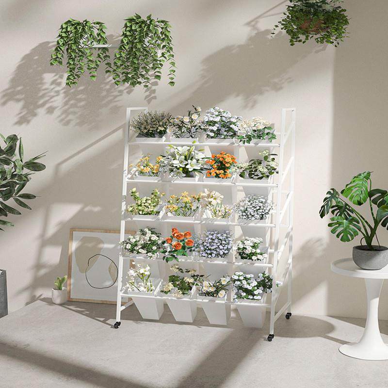 摆摊移动阶梯多架层花店方桶艺鲜花假花子落ADJ地花桶展示架醒花