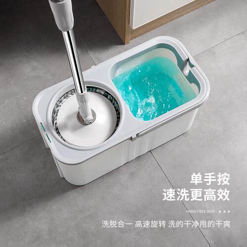 新款直销免手洗拖把套装家用卫生间懒人拖地旋转甩干加厚吸水拖布