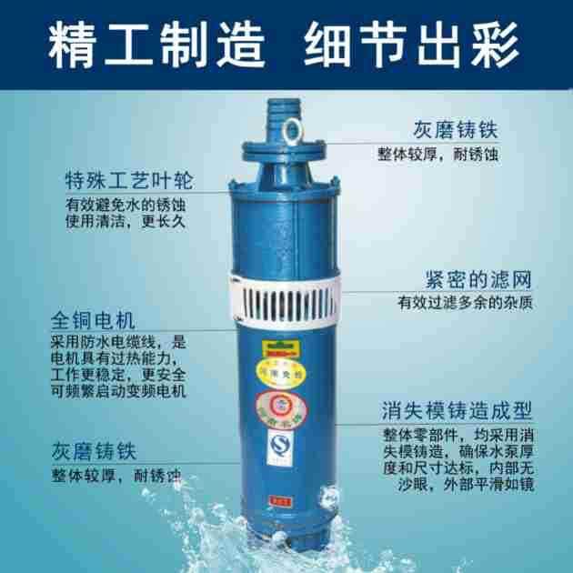 QS小型潜水电泵立式深井抽水泵潜水泵井用农田灌溉景观喷泉