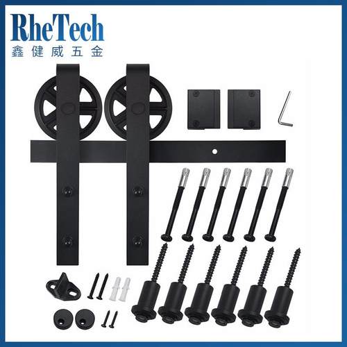 爆款谷仓门轨道吊轨复古平推移门五金滑轨吊轨重型移门配件