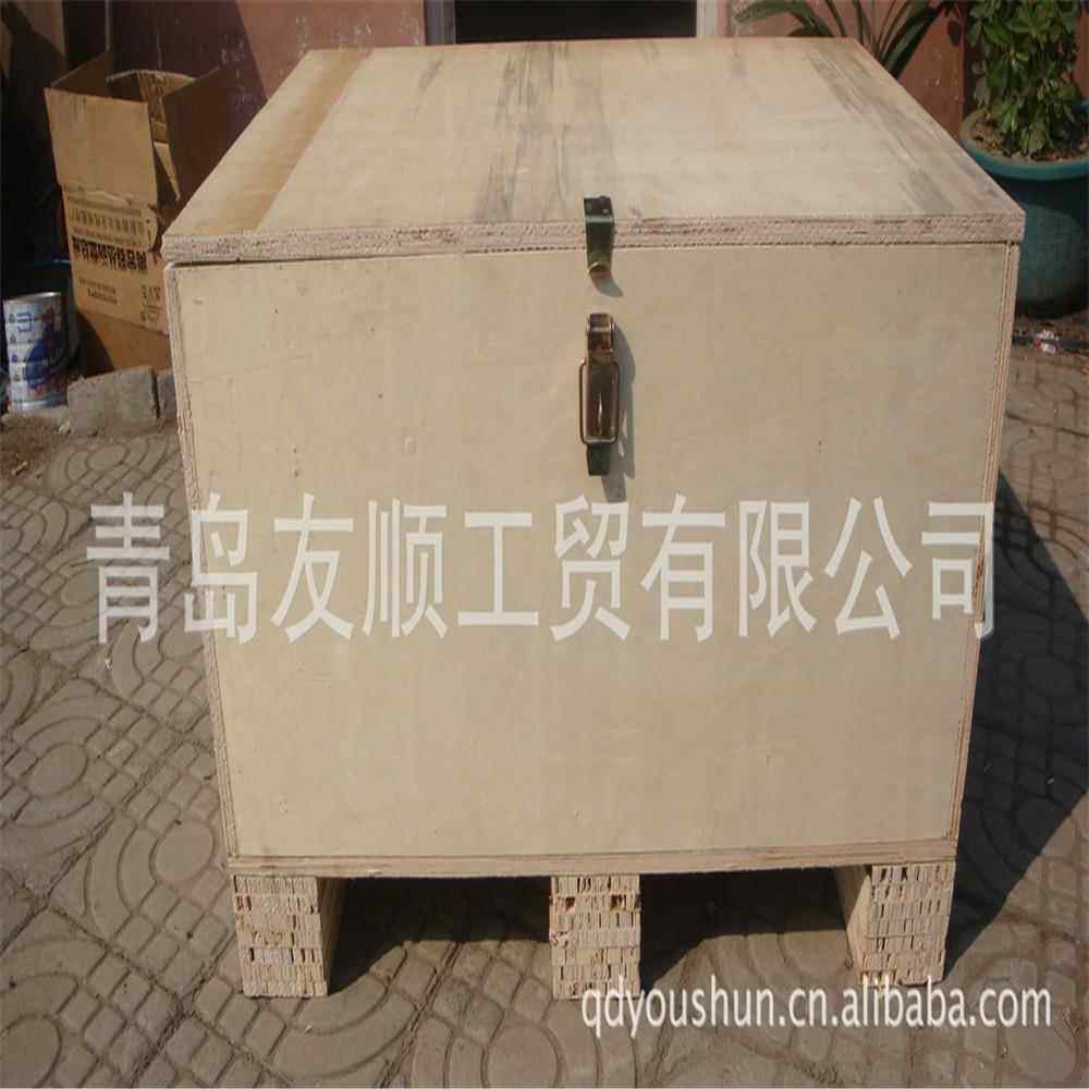 加厚青岛免熏蒸底座式木箱真空包装胶合板木箱按需制作物流