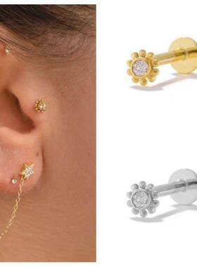 CANNER 925 Sterling Silver Tragus Piercing Stud Earrings for