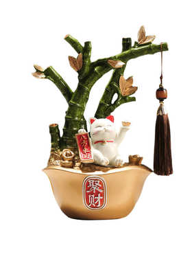 聚宝盆节节高升新中式高档摆件家居客厅电视酒柜装饰品乔迁送礼