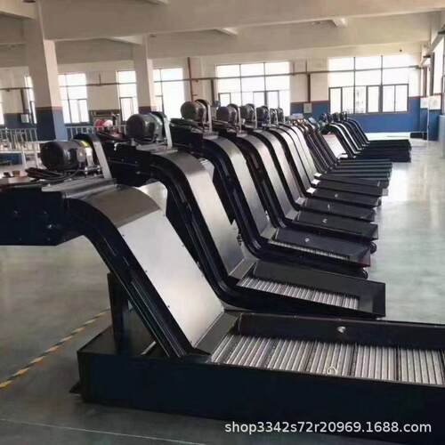 机械废料处理流水线不锈钢链板输送机重型爬坡输送机链板传送设备