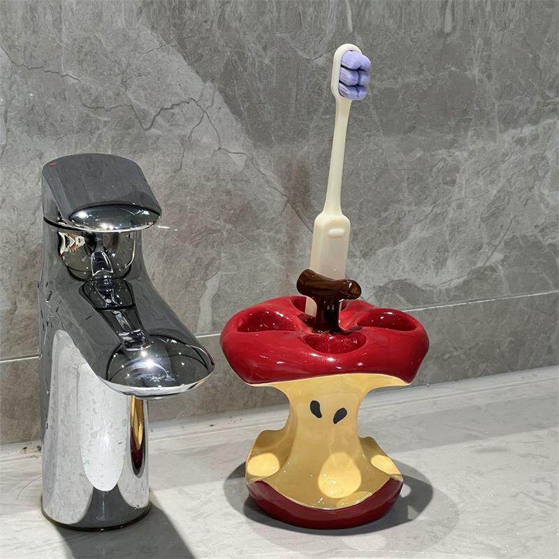 高颜值苹果电动牙刷架陶瓷底座卫生间牙膏洗漱牙具创意置物架支架