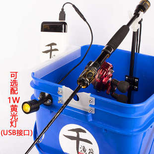 钓鱼桶多功能装渔可坐多功能钓鱼箱加厚微筏杆代灯活鱼