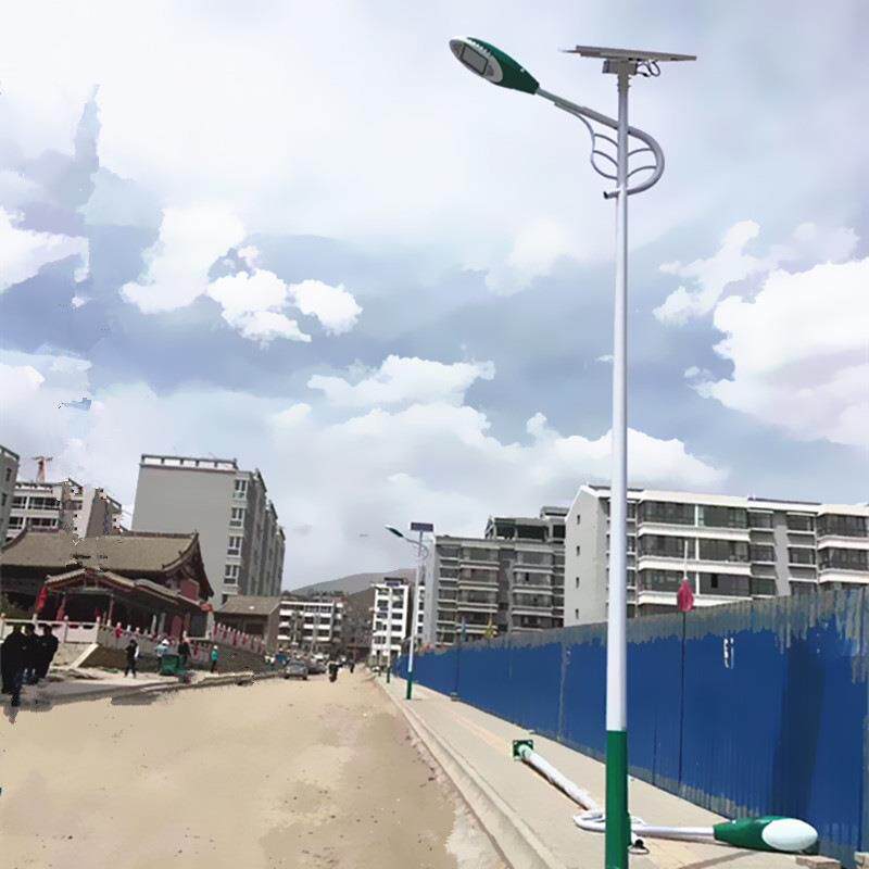 太阳能6米路灯高杆灯LED新农村户外太阳能道路灯家用庭院广场灯
