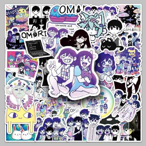 50张omori恐怖游戏贴纸人物角色周边创意卡通防水装饰手帐本贴纸