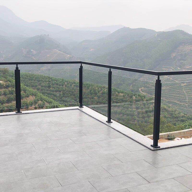 不锈钢玻璃楼梯扶手护栏自建房家用阳台栏杆室内室外工程立柱