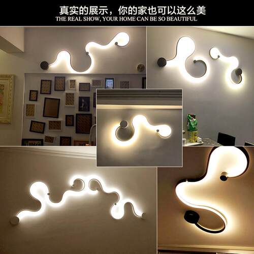 壁灯led床头灯北欧创意卧室灯墙壁灯客厅走廊灯具灯饰LED过道灯
