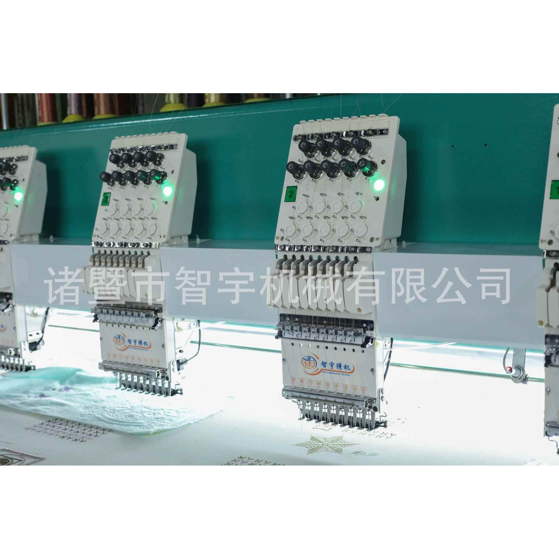 全自动烫钻绣型功能电多头绣花机 珠管平绣散珠绣ZY-001高速脑多