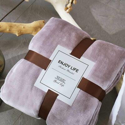 Blanket Plain Flannel Thick Coral Fleece Knee Blanket 小毛毯