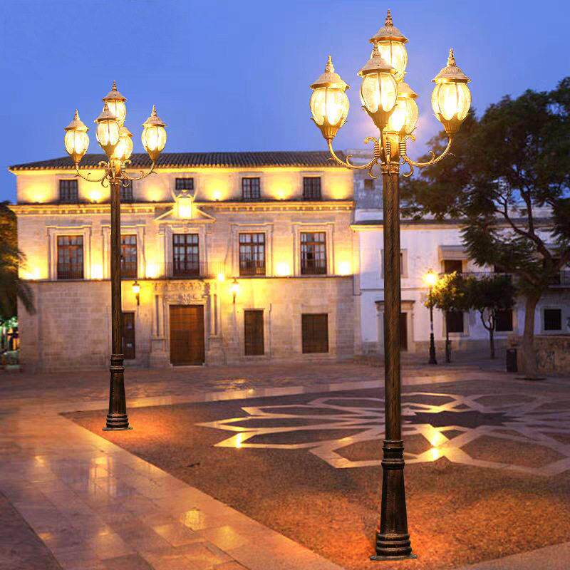 庭院灯led户外防水欧式仿古小区景观路灯花园别墅家用室外杆灯