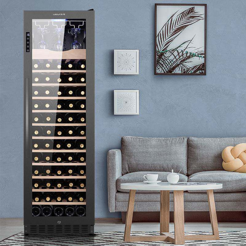 恒温红酒柜家用嵌入式冰吧红酒储藏柜智能触摸冰吧冷藏不锈钢镀钛
